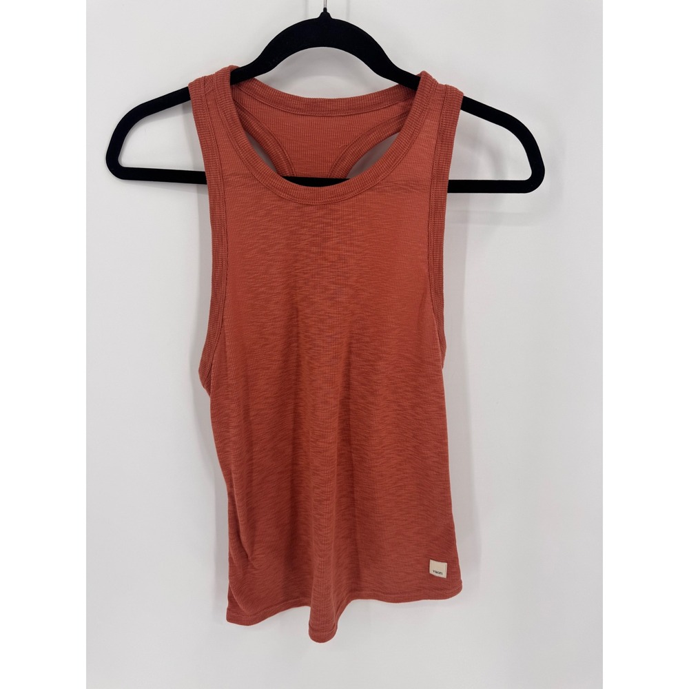 Vuori Energy Tank Women Medium Terracotta Heathered Ribbed Racerback VW1012